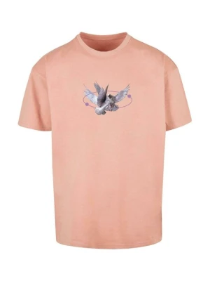 T-shirt z nadrukiem Mister Tee jasnoróżowy