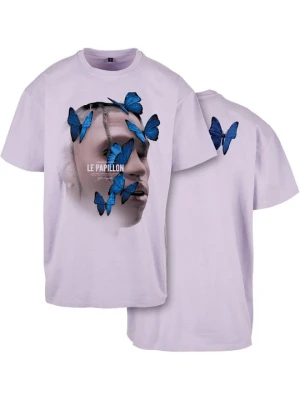 T-shirt z nadrukiem Mister Tee liliowy