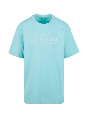T-shirt z nadrukiem Mister Tee niebieski