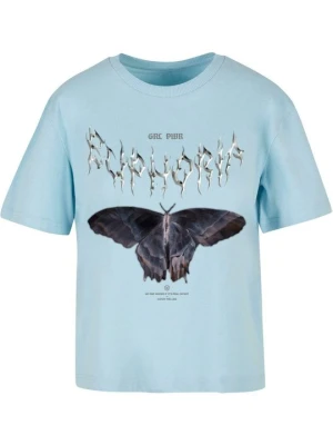T-shirt z nadrukiem Mister Tee niebieski
