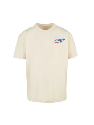T-shirt z nadrukiem Mister Tee piaskowy