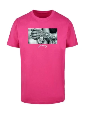 T-shirt z nadrukiem Mister Tee różowy