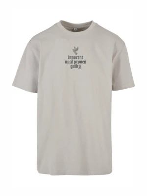 T-shirt z nadrukiem Mister Tee szary