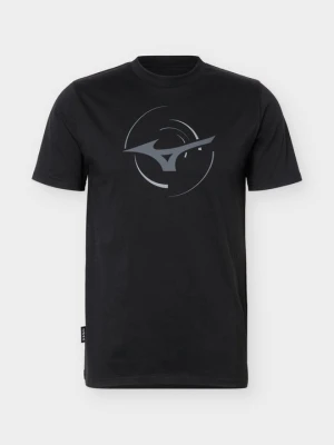 T-shirt z nadrukiem Mizuno czarny