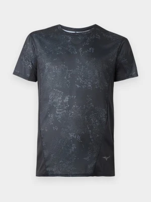 T-shirt z nadrukiem Mizuno czarny