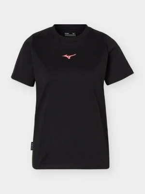 T-shirt z nadrukiem Mizuno czarny