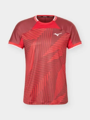 T-shirt z nadrukiem Mizuno czerwony