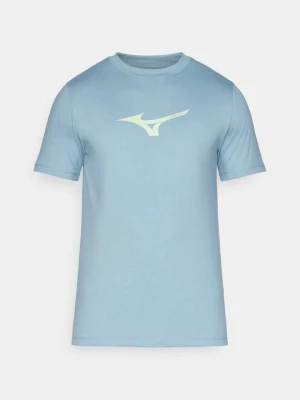 T-shirt z nadrukiem Mizuno niebieski