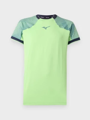 T-shirt z nadrukiem Mizuno zielony