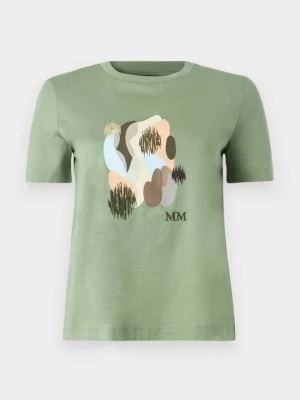 T-shirt z nadrukiem M--M jasnozielony