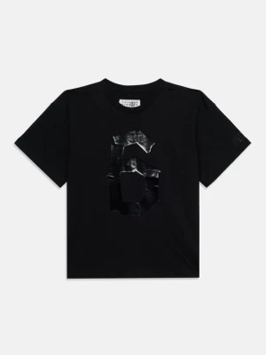 T-shirt z nadrukiem MM6 Maison Margiela czarny