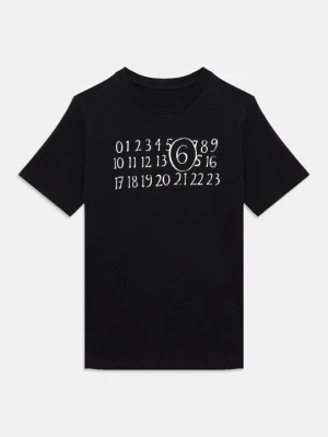 T-shirt z nadrukiem MM6 Maison Margiela czarny