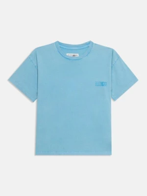 T-shirt z nadrukiem MM6 Maison Margiela niebieski