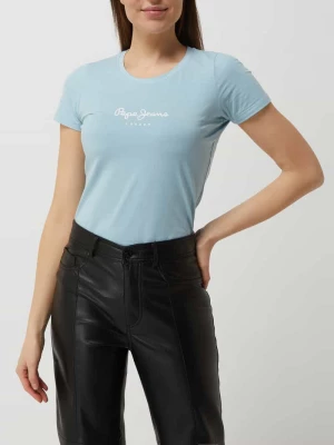 T-shirt z nadrukiem model ‘New Virginia’ Pepe Jeans