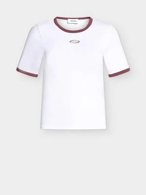 T-shirt z nadrukiem Modström biały