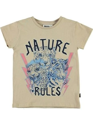 T-shirt z nadrukiem Molo beżowy
