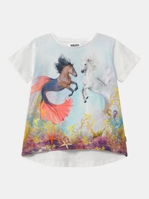 T-shirt z nadrukiem Molo biały