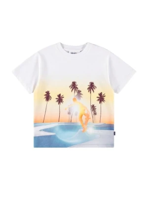 T-shirt z nadrukiem Molo biały