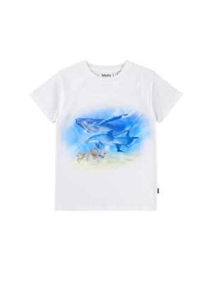 T-shirt z nadrukiem Molo biały