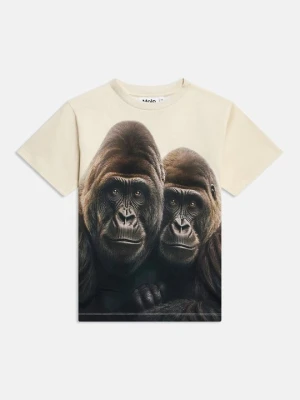 T-shirt z nadrukiem Molo brązowy