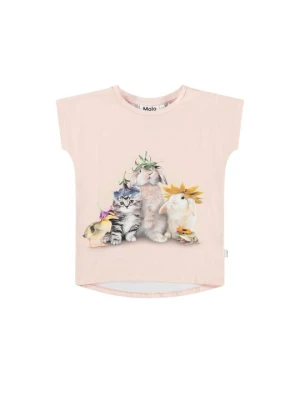 T-shirt z nadrukiem Molo nude
