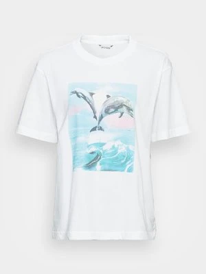 T-shirt z nadrukiem Monki