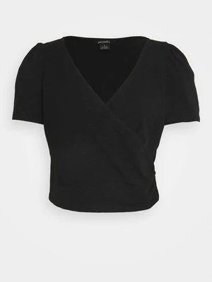 T-shirt z nadrukiem Monki czarny