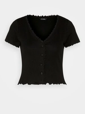 T-shirt z nadrukiem Monki czarny