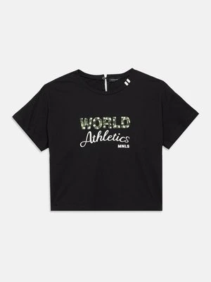 T-shirt z nadrukiem Monnalisa czarny