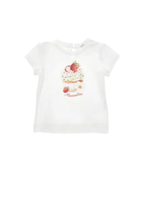 T-shirt z nadrukiem Monnalisa biały