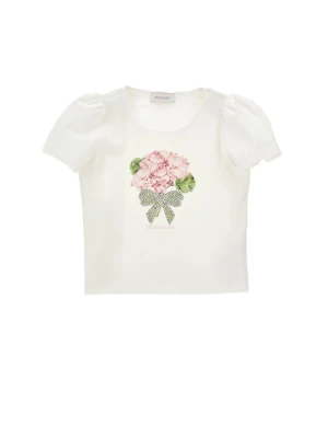 T-shirt z nadrukiem Monnalisa biały