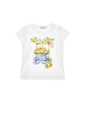 T-shirt z nadrukiem Monnalisa biały