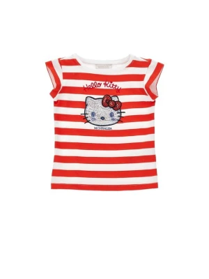 T-shirt z nadrukiem Monnalisa biały