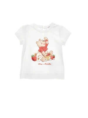 T-shirt z nadrukiem Monnalisa biały