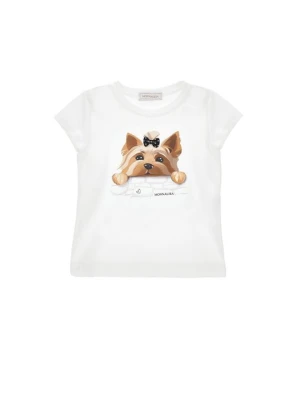 T-shirt z nadrukiem Monnalisa biały