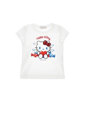 T-shirt z nadrukiem Monnalisa biały