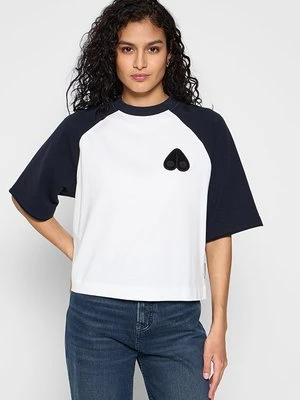 T-shirt z nadrukiem Moose Knuckles biały