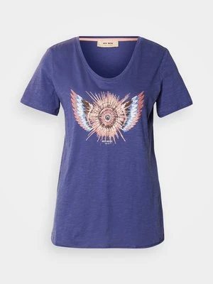 T-shirt z nadrukiem MOS MOSH granatowy