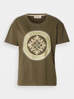 T-shirt z nadrukiem MOS MOSH khaki