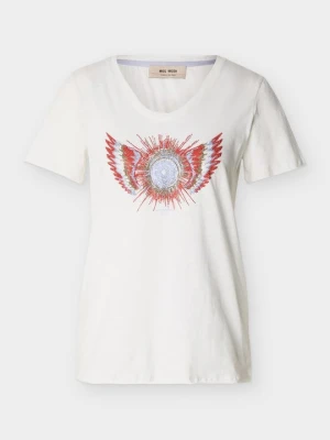 T-shirt z nadrukiem MOS MOSH mleczny