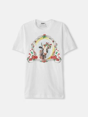 T-shirt z nadrukiem Moschino