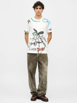T-shirt z nadrukiem MOSCHINO