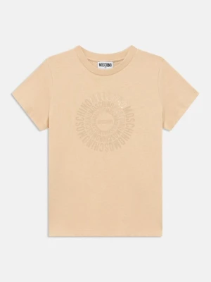 T-shirt z nadrukiem MOSCHINO beżowy