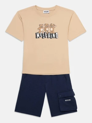 T-shirt z nadrukiem MOSCHINO beżowy
