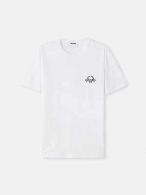 T-shirt z nadrukiem MOSCHINO biały
