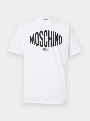 T-shirt z nadrukiem MOSCHINO biały