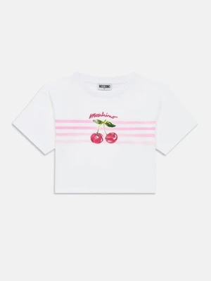 T-shirt z nadrukiem MOSCHINO biały