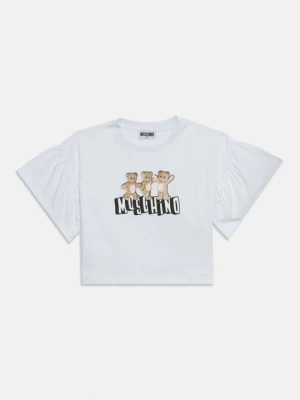 T-shirt z nadrukiem MOSCHINO biały
