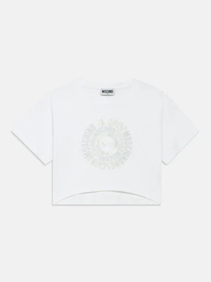 T-shirt z nadrukiem MOSCHINO biały