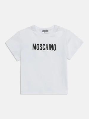 T-shirt z nadrukiem MOSCHINO biały